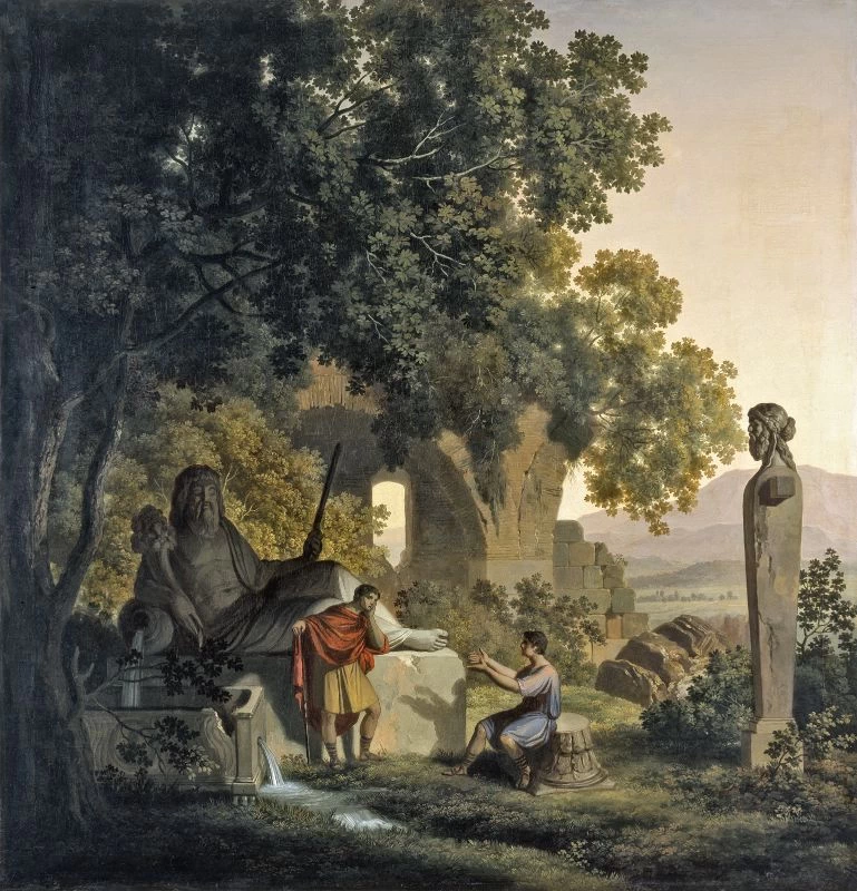 Paesaggio con il motivo di un Ninfa nella Villa di Domiziano - National Gallery Slovenia